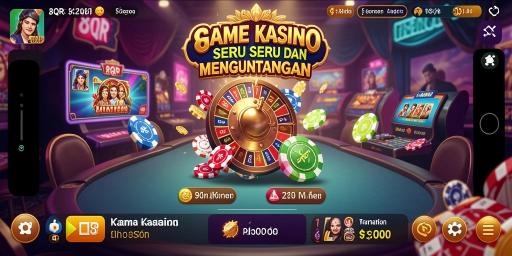 Tampilan gameplay seru dari 8QR dalam aplikasi Kasino.