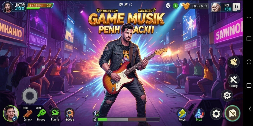 Tampilan gameplay JKT8 yang dinamis dan penuh warna.
