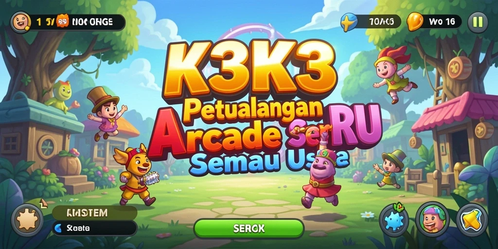 Tangkapan layar K3K3 menampilkan gameplay seru dengan karakter melawan musuh dalam level menantang.