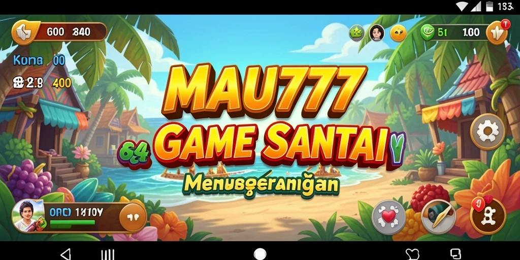 Tangkapan layar menunjukkan karakter lucu dalam gameplay santai MAU777.