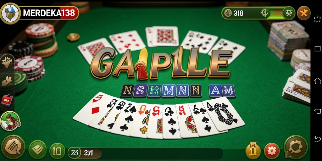 Gameplay menarik dari MERDEKA138 saat bermain Gaple secara online.