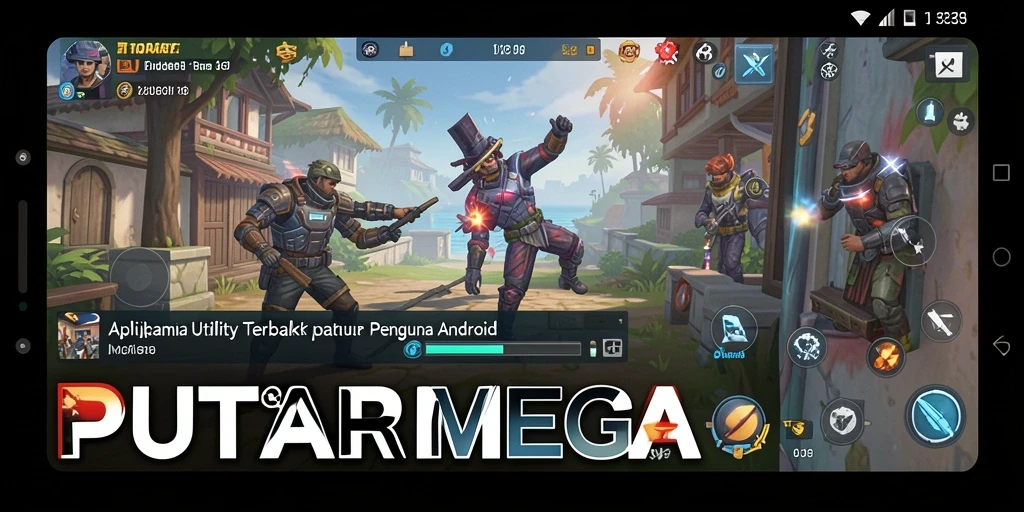 Screenshot utama PUTARMEGA menampilkan antarmuka pengguna yang sederhana dan intuitif.
