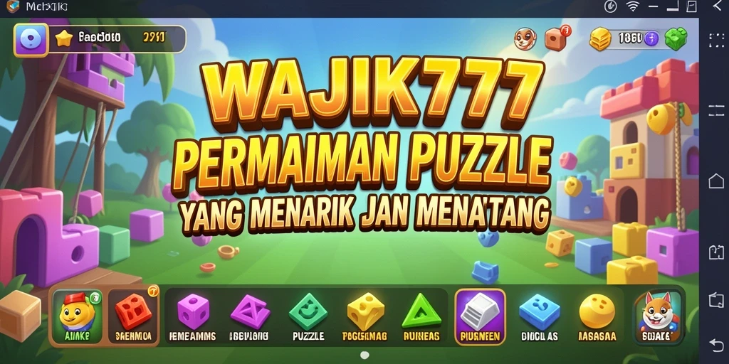 Gambar tampilan gameplay WAJIK777 menampilkan tantangan puzzle yang mengasyikkan.